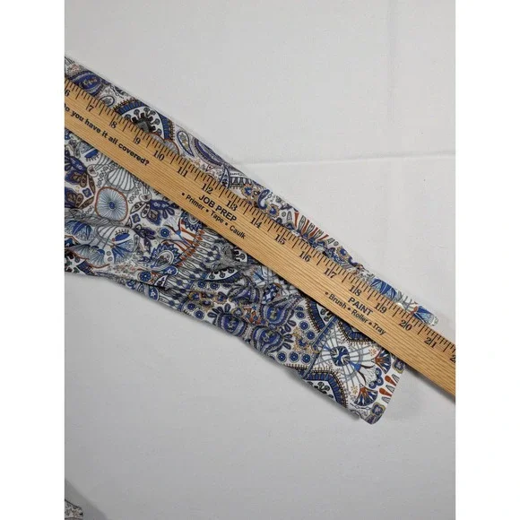 Eton Contemporary Fit Paisley Mosaic Dress Shirt Blue Orange 16.5 42 862414FO - Picture 8 of 9